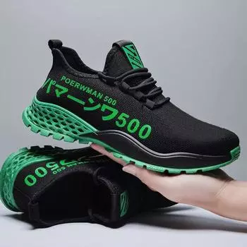 Мужские дышащие кроссовки Flyknit Single Shoes на шнуровке, повседневные сетчатые кроссовки для бега 39-44 43