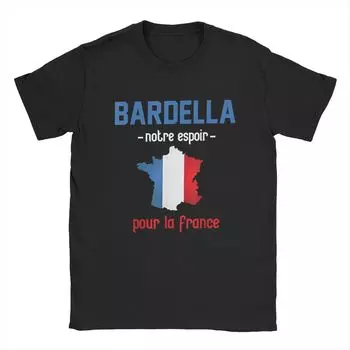 Мужские футболки French Bardella Hope Футболки Президентские выборы Франция Хлопковые топы Повседневная футболка с коротким рукавом и круглым вырезом Футболки больших размеров S