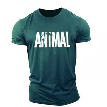 Мужские футболки с надписью Animal Letter English Elements, с коротким рукавом и круглым вырезом, свободные повседневные спортивные топы 6XL, большой размер, 3D-принт, мужская футболка S