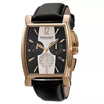 Мужские кожаные часы Romanson RWTLHM001249RGBK0 + подарочный пакет