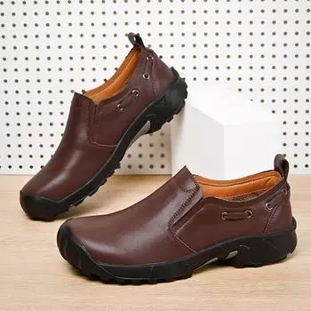 Мужские кожаные туфли Slip on Formal Shoes 39 чёрный