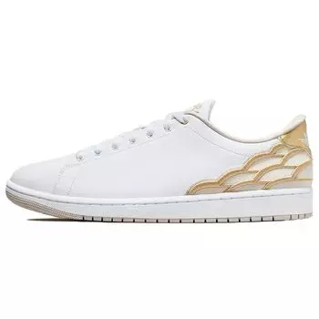 Мужские кроссовки Air Jordan 1 Center Court White Gold Metallic-Gold Light-Orewood-Brown DQ8577-100 45