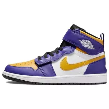 Мужские кроссовки Air Jordan 1 High FlyEase Lakers Purple Dark-Concord White CQ3835-517 42