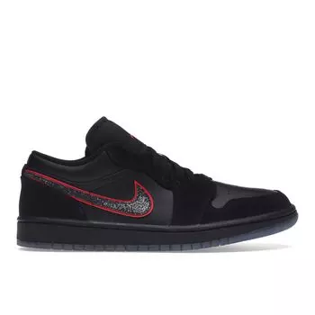 Мужские кроссовки Air Jordan 1 Low Red Orbit черные CK3022-006