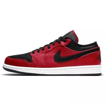 Мужские кроссовки Air Jordan 1 Low Reverse Bred Gym-Red Black White 553558-605 42