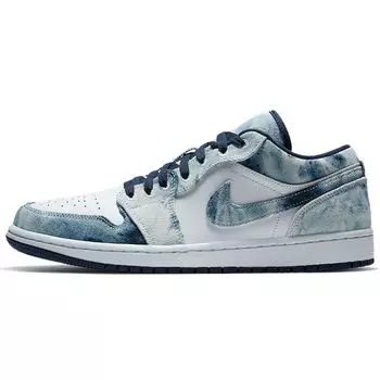 Мужские кроссовки Air Jordan 1 Low SE Washed Denim Blue Washed-Blue White CZ8455-100