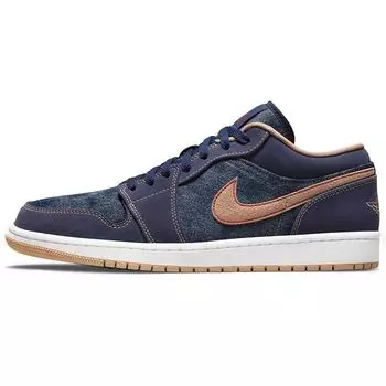 Мужские кроссовки Air Jordan 1 Low SE Denim Blue Midnight-Navy Muslin DH1259-400 40