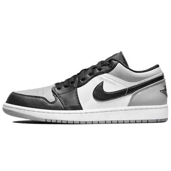 Мужские кроссовки Air Jordan 1 Low Shadow Toe Серые Светло-Дымчато-Серые Черные 553558-052 45.5