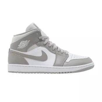 Мужские кроссовки Air Jordan 1 Mid College Grey Light-Bone White 554724-082 42