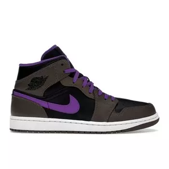 Мужские кроссовки Air Jordan 1 Mid Palomino коричневые Wild-Berry White DQ8426-215 40.5