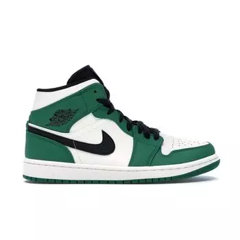 Мужские кроссовки Air Jordan 1 Mid Pine Green Sail-Black 852542-301 43