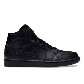 Мужские кроссовки Air Jordan 1 Mid Triple Black 2022 554724-093 44