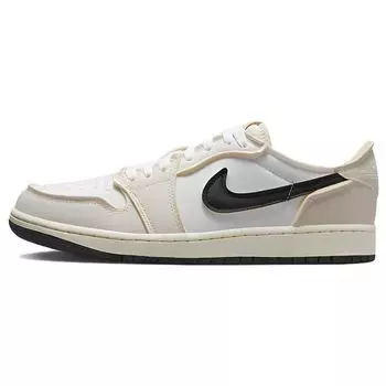 Мужские кроссовки Air Jordan 1 Retro Low OG EX Coconut Milk кремово-белые черные DV0982-100 42.5