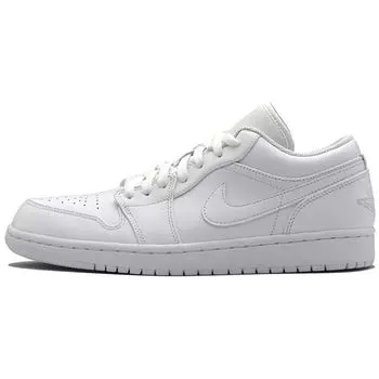 Мужские кроссовки Air Jordan 1 Retro Low Pure Platinum белые 553558-170