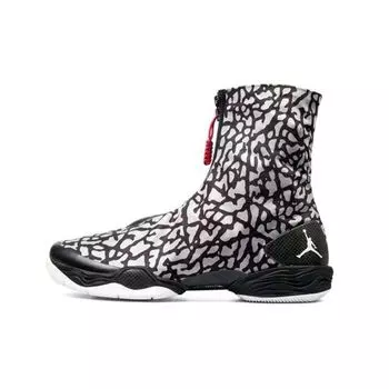 Мужские кроссовки Air Jordan 28 Elephant Grey Cement-Grey White 555109-004