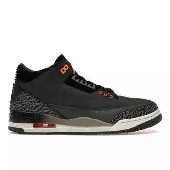 Мужские кроссовки Air Jordan 3 Retro Fear 2023 серые Night-Stadium Total-Orange CT8532-080 44.5