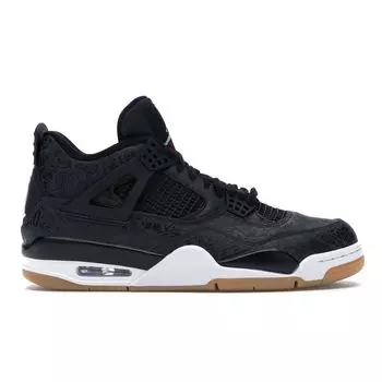 Мужские кроссовки Air Jordan 4 Retro Laser Black White Gum-Light-Brown CI1184-001 44