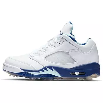 Мужские кроссовки Air Jordan 5 Low Golf NRG Wing It White Topaz-Mist Celestial-Gold CW4206-100
