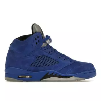 Мужские кроссовки Air Jordan 5 Retro Blue Suede Game-Royal Game-Royal-Black 136027-401
