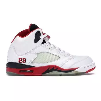 Мужские кроссовки Air Jordan 5 Retro Fire Red 2006 White Fire-Red-Black 136027-162