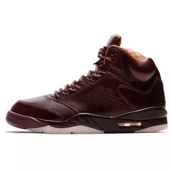 Мужские кроссовки Air Jordan 5 Retro Premium Bordeaux красные 881432-612