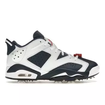 Мужские кроссовки Air Jordan 6 Retro Low Golf Olympic сине-белые, темно-синие DV1376-101 43