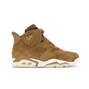 Мужские кроссовки Air Jordan 6 Retro Wheat Tan Golden-Harvest Sail-Golden-Harvest 384664-705