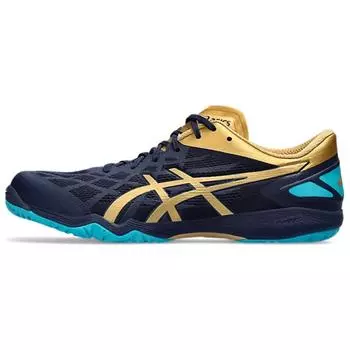 Мужские кроссовки ASICS Attack Dominate FF 2 Peacoat Pure Gold синие 1073A010-403 37