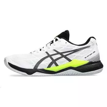 Мужские кроссовки ASICS Gel Tactic 12 2E Wide White Gunmetal Volt 1073A059-101 37.5
