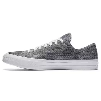 Мужские кроссовки Converse Chuck Taylor All Star Flyknit Low Light Carbon серые, черные, белые 157594C
