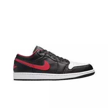 Мужские Кроссовки Jordan 1 Low Black Fire Red 553558-063