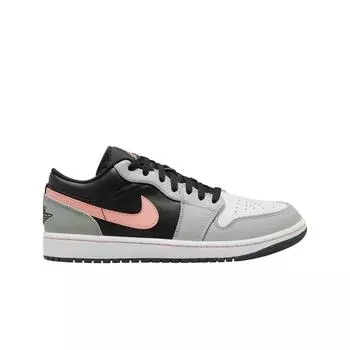 Мужские Кроссовки Jordan 1 Low Grey Fog Black Bleached Coral 553558-062
