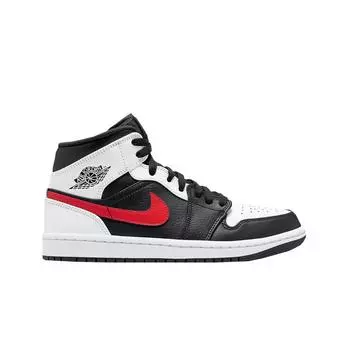 Мужские Кроссовки Jordan 1 Mid Black Chile Red 554724-075