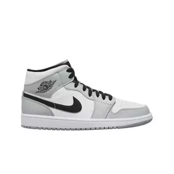 Мужские Кроссовки Jordan 1 Mid Light Smoke Grey 554724-092
