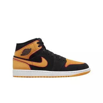 Мужские кроссовки Jordan 1 Mid SE Black Vivid Orange FJ4923-008