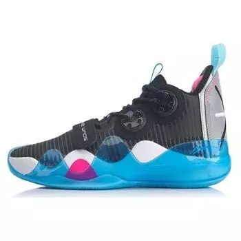 Мужские кроссовки Li-Ning Way of Wade 8 Team No Sleep, черные, бирюзовые, синие, розовые, ABAP113-2
