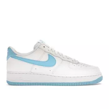 Мужские кроссовки Nike Air Force 1 07 White Aquarius Blue FQ4296-100 46