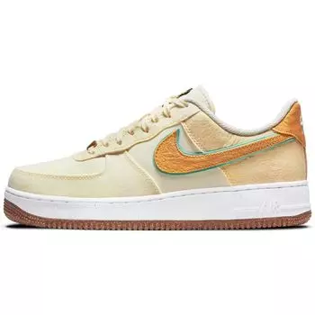 Мужские кроссовки Nike Air Force 1 07 Premium Happy Pineapple кремового цвета кокосового молока с зеленым свечением CZ1631-100 40