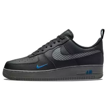 Мужские кроссовки Nike Air Force 1 Carbon Fiber Weave черно-белые железно-серые DR0155-002 40