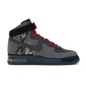 Мужские кроссовки Nike Air Force 1 Hi Supreme 07 Rasheed New Six серые кремнево-серые антрацитово-красные 315096-001