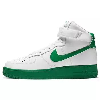 Мужские кроссовки Nike Air Force 1 High 07 Lucky Green белые CK7794-100