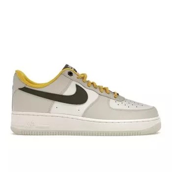 Мужские кроссовки Nike Air Force 1 Low Premium Light Bone Cargo Khaki Cream Summit-White Vivid-Sulfur FV3628-031 42