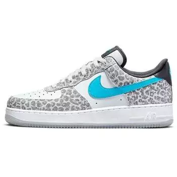 Мужские кроссовки Nike Air Force 1 Low Premium Snow Leopard White Pure Platinum Light-Blue-Fury DJ6192-001 44