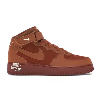 Мужские кроссовки Nike Air Force 1 Mid 07 оранжевые 315123-207