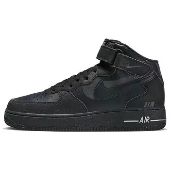 Мужские кроссовки Nike Air Force 1 Mid 07 Halloween — Midnight Black Off-Noir Light-Smoke-Grey DQ7666-001 41