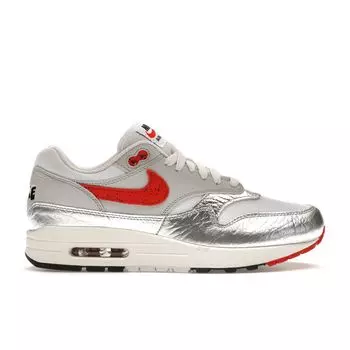 Кроссовки Nike Air Max 1 Premium SE Hot Sauce мужские серебристо-белые чили-красные HF7746-100 38.5