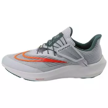 Мужские кроссовки Nike Air Zoom Pegasus 39 FlyEase Pure Platinum Total Orange серые, минерально-сланцевые, ярко-ель DJ7381-002 40
