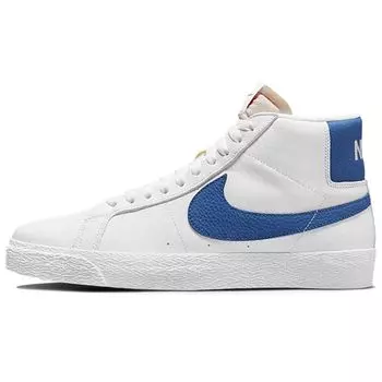 Мужские кроссовки Nike Blazer Mid ISO SB Varsity Royal белые DH6970-100