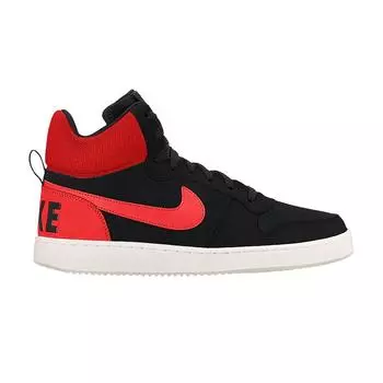 Мужские кроссовки Nike Court Borough Mid Black Action Red белые 838938-061