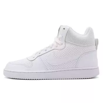 Мужские кроссовки Nike Court Borough Mid Triple White бело-белые 838938-111